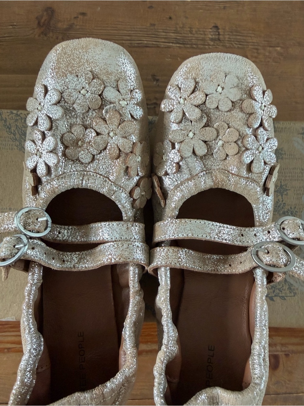 Free People Mimosa Mary Jane Champagne Metallic - Picture 10 of 15